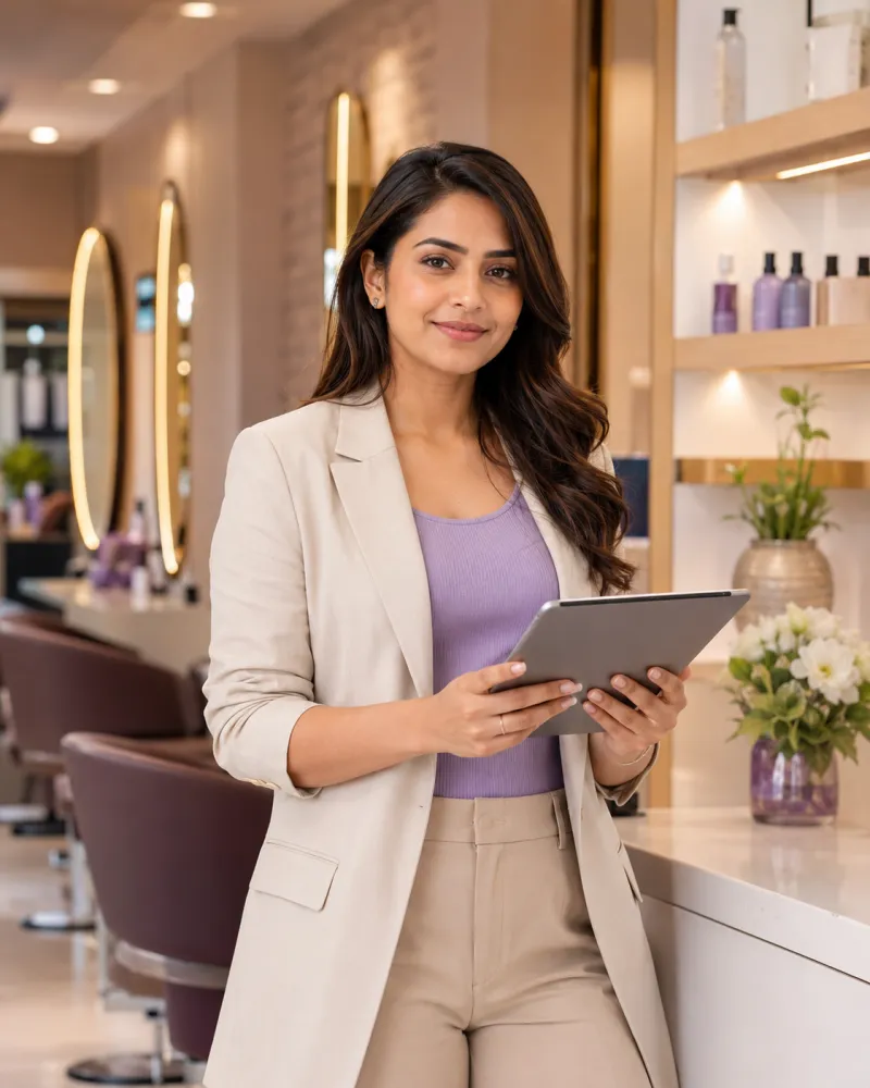 Salon owner managing her business with Yepsta