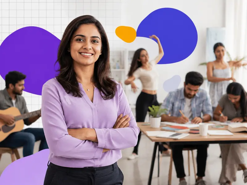 Indian academy owner leading a multidisciplinary learning studio