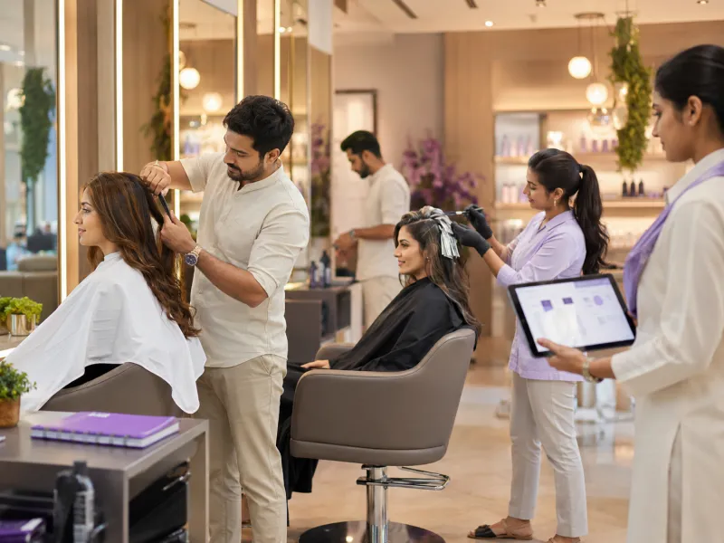 Indian salon service business using Yepsta workflows
